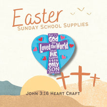 Load image into Gallery viewer, John 3:16 Heart Foam Craft