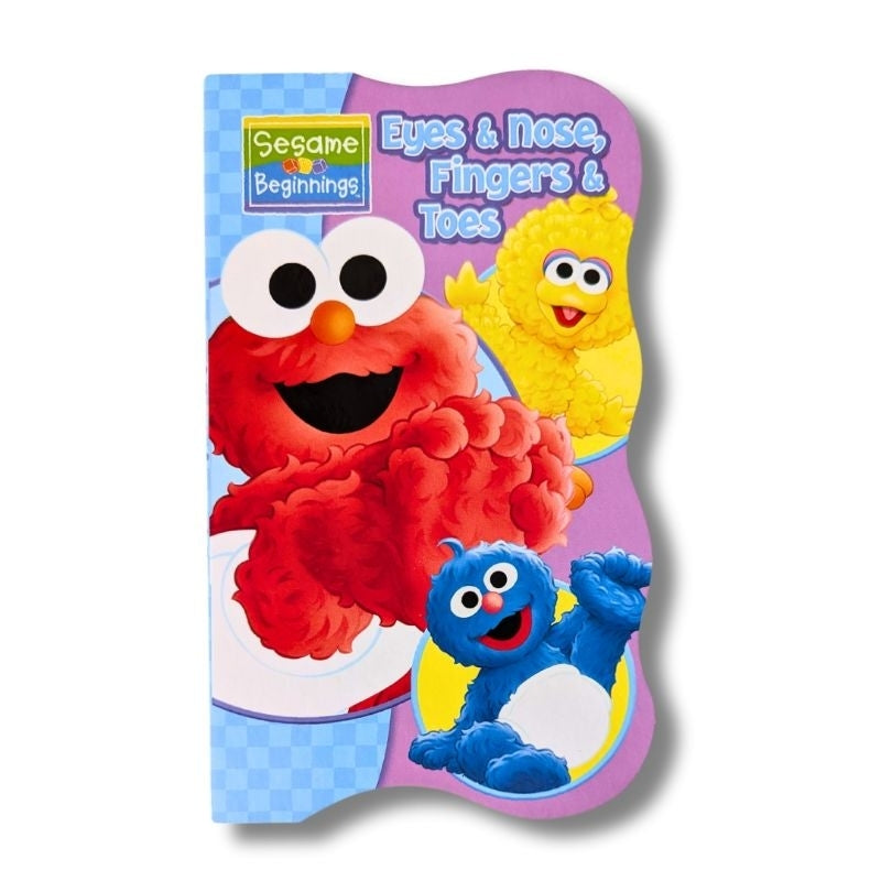 Sesame Street Beginnings | Eyes Nose Fingers Toes| Body Parts Board Book | Elmo Big Bird Cookie Monster