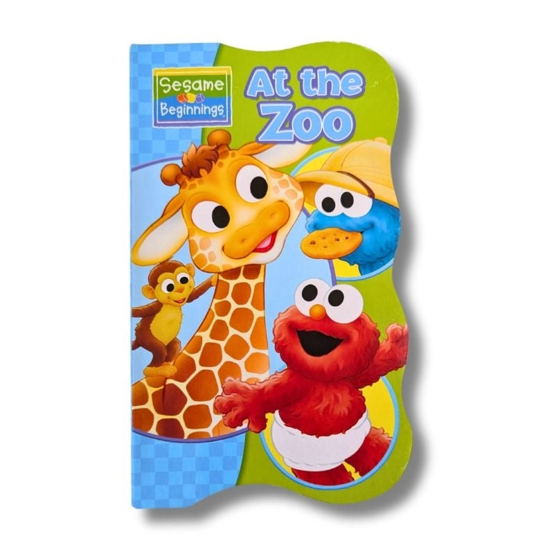 🇸🇬 <Local Seller> Sesame Street Board Book | At the Zoo | Elmo Cookie Monster Big Bird | Baby Toddler Reading